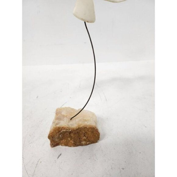 VTG 1974 Marvin Wernick Flying Seagulls In Flight Kinetic Sculpture Quartz Base - Picture 7 of 10